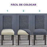 Capa Protetora Cadeira Jacquard - Cinza Escuro