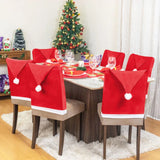 Capa Encosto Cadeira Natal Veludo Premium - Gorro Noel