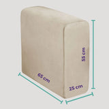 Capa para Braço de Sofá Suede Confort  Kit 2 - Creme