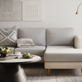 Capa de Sofá de Canto Classic Jacquard - Cinza Claro