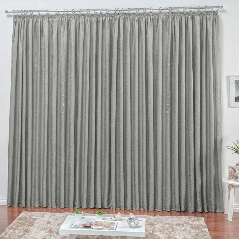 Cortina Seda Amassada c/ Pedraria