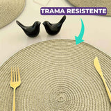 Jogo Americano Redondo Sousplat Impermeável - Avelã