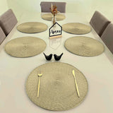 Jogo Americano Redondo Sousplat Impermeável - Avelã