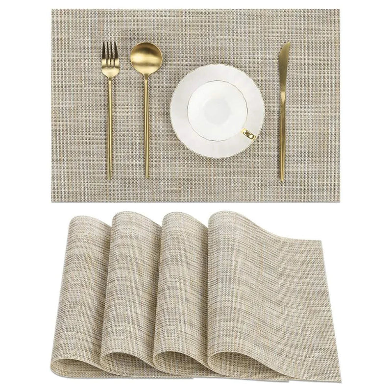 Jogo Americano Retangular Dupla Face Impermeável -   Mescla Avelã