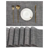 Jogo Americano Retangular Dupla Face Impermeável - Mescla Chumbo