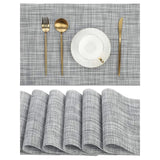 Jogo Americano Retangular Dupla Face Impermeável - Mescla Cinza