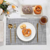 Jogo Americano Retangular Dupla Face Impermeável - Mescla Cinza