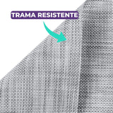 Jogo Americano Retangular Dupla Face Impermeável - Mescla Cinza