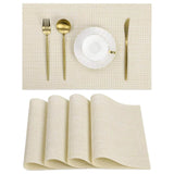 Jogo Americano Retangular Dupla Face Impermeável - Mescla Creme