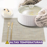 Jogo Americano Retangular Dupla Face Impermeável -  Mescla Tabaco