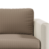 Capa de Sofá de Canto Chevron - Cappuccino