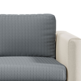 Capa de Sofá de Canto Chevron - Cinza Escuro