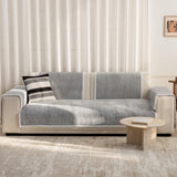 Capa Protetora Para Sofá Veludo - Cinza Claro