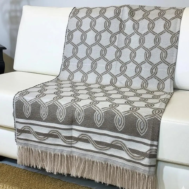 Manta para Sofá Aramado - Chocolate