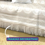 Manta para Sofá Mandala - Bege