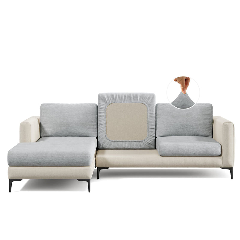 Capa de Sofá de Canto Plush - Cinza Claro