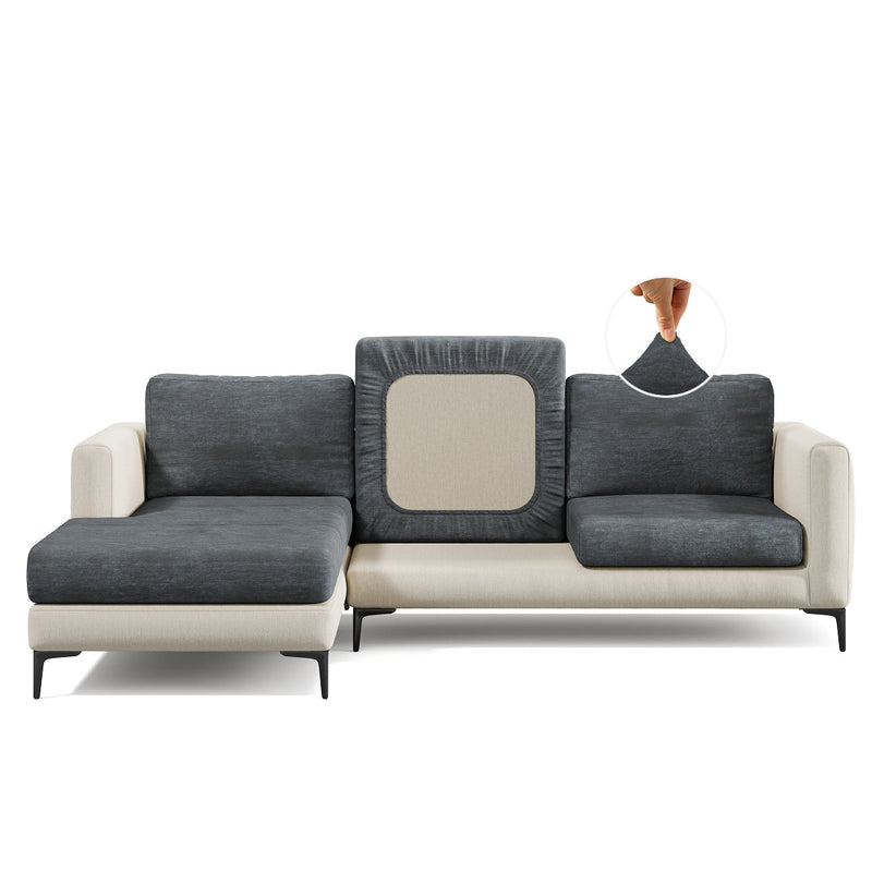 Capa de Sofá de Canto Plush - Cinza Chumbo