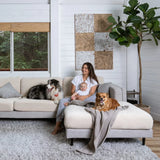 Capa de Sofá de Canto Plush - Bege