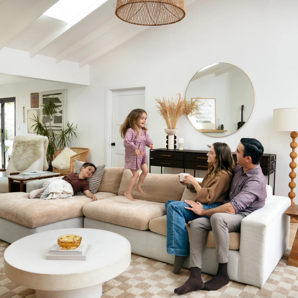 Capa de Sofá de Canto Plush - Cappuccino