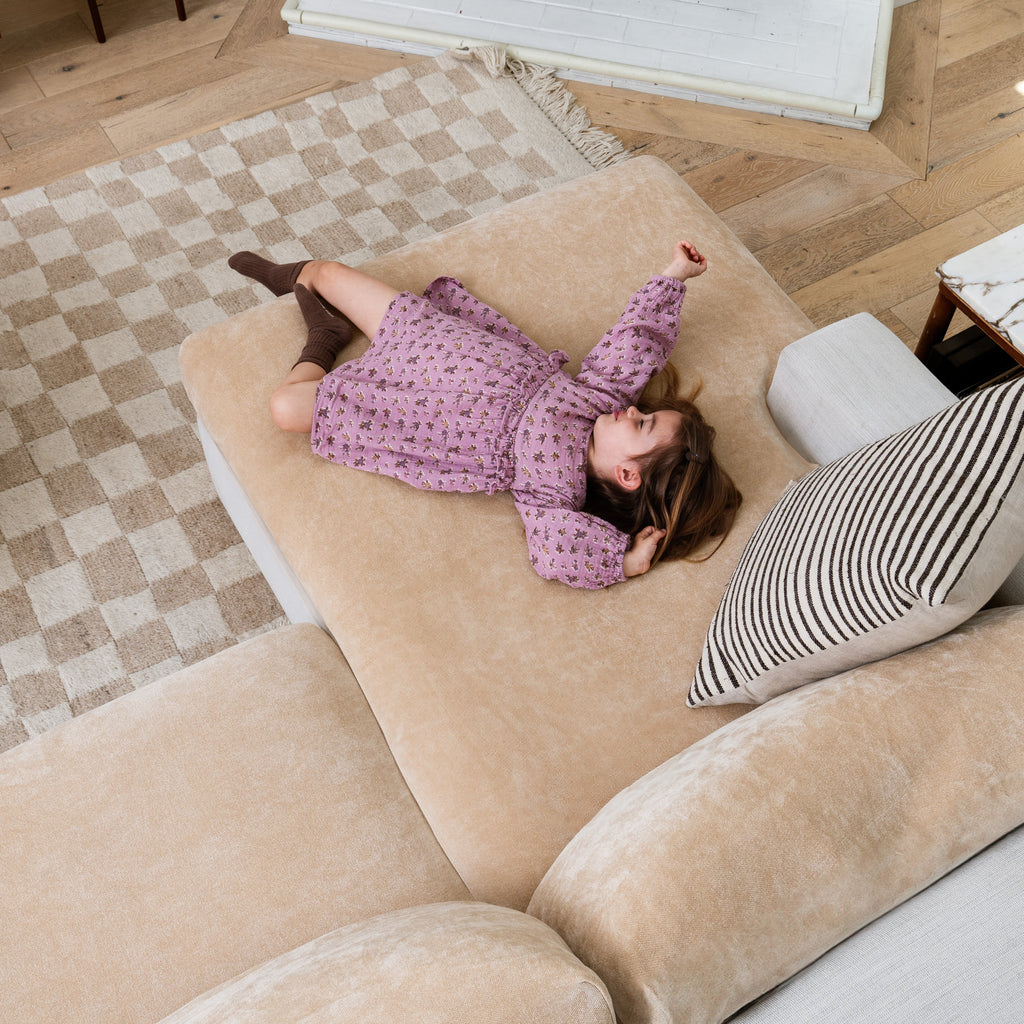 Capa de Sofá de Canto Plush - Cappuccino