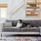 Capa de Sofá de Canto Plush - Cinza Chumbo