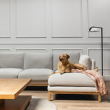 Capa de Sofá de Canto Plush - Cinza Claro