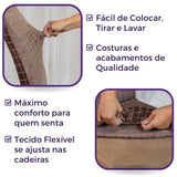 Capa Cadeira Confort Grid - Chocolate