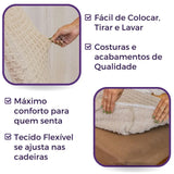 Capa Cadeira Felpuda Confort - Creme