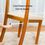 Capa para Assento de Cadeira - Creme