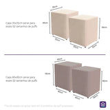 Capa para Puff Quadrado - Amarelo