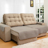 Capa Protetora Arranhão Gato Sofá Retrátil Boutique - Avelã