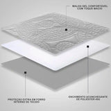 Capa Assento Cadeira Arranhão Gato Acolchoada - Chumbo