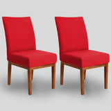 Kit 2 Capa Cadeira Vermelha - Oferta Cross