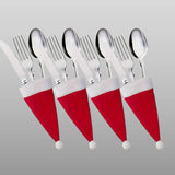 Kit 4 Porta Talheres Gorro Noel - Oferta Cross