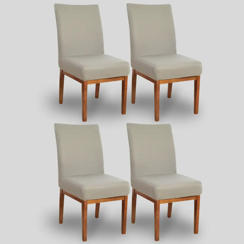 Kit 4 Capa Cadeira Cinza Claro - Oferta Cross