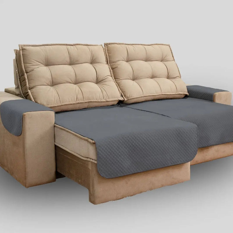 Protetor p/ Assento Sofá Retrátil Cinza - Oferta Cross