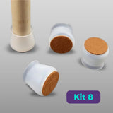 Kit 8 Protetor Pé Cadeira Riscos - Oferta Cross