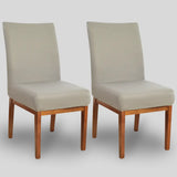 Kit 2 Capa Cadeira Cinza Claro - Oferta Cross