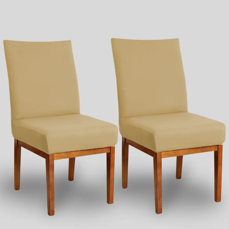 Kit 2 Capa Cadeira Bege - Oferta Cross