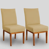 Kit 2 Capa Cadeira Bege - Oferta Cross