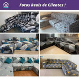 Capa de Sofá de Canto Spandex Special  - Cinza Escuro