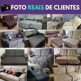 Protetor Sofá Retrátil Impermeável Dupla Face Cinza-Preto