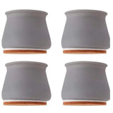 Protetor de Pé de Cadeira de Silicone - Cinza