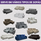 Protetor Sofá Retrátil Impermeável Dupla Face Caqui-Palha