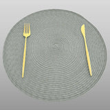 Kit 4 Sousplat Redondo Cinza - Oferta Cross