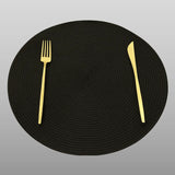 Kit 4 Sousplat Redondo Preto - Oferta Cross