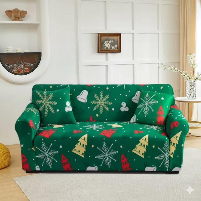 Capa de Sofá Natalina  Spandex Special - Pinheiro Encantado