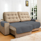 Capa Protetora Arranhão Gato Sofá Retrátil Boutique - Cinza Escuro