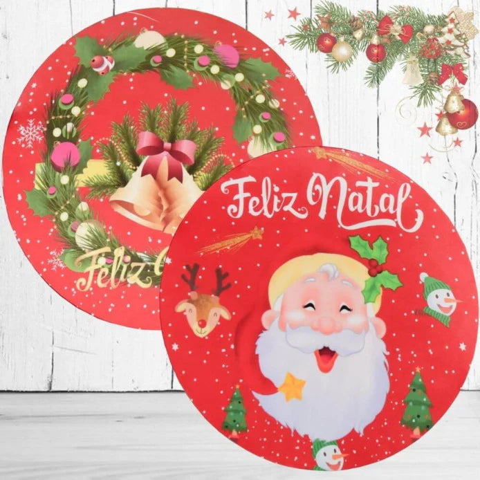 Sousplat de Natal - Kit 2 Noel Vermelho