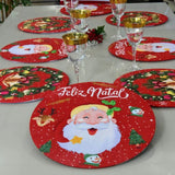 Sousplat de Natal - Kit 2 Noel Vermelho